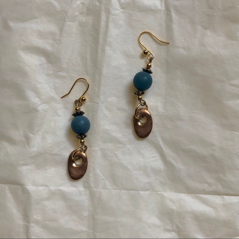Vintage Beaded Dangle Earrings